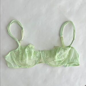 Andres Sarda Mint Green Lace Romantic Balconette Bra 38 B/C $200